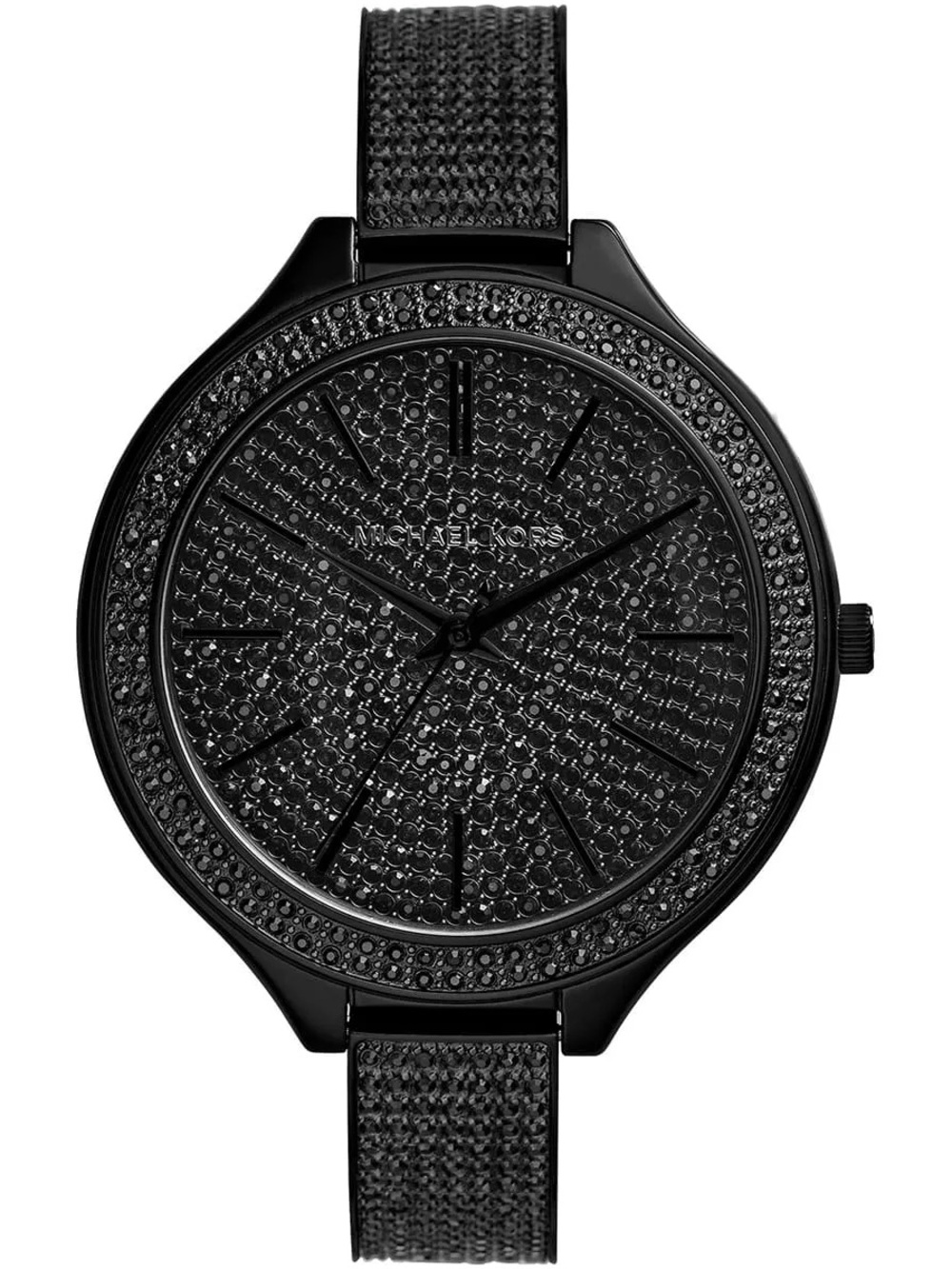 Michael Kors Black Crystal Pave Dial Watch